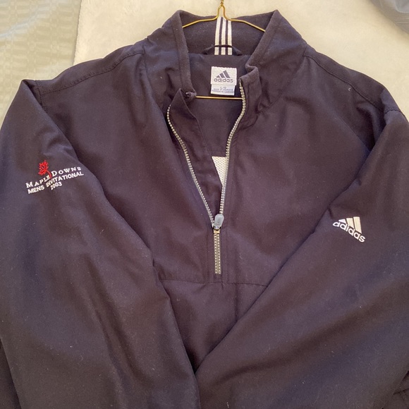 Mens Vintage Black 1/4 zip Adidas’s Climashell Wind size Large - Picture 4 of 5